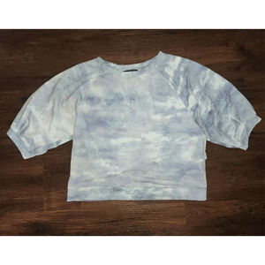 Women's ZAC & RACHEL Blue White Tie-Dye Sweatshirt L
